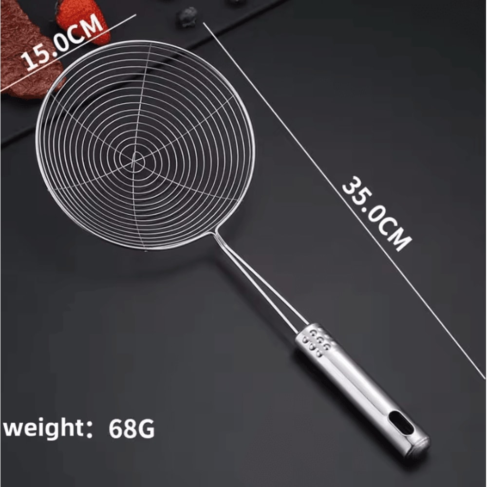 3Piece Stainless Steel Colander Set MultiSize Kitchen Mesh Strainer For Noodles Dumplings Frying 4