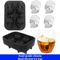 3D Skull Ice Mold Creative Silicone Whiskey Ice Mold For Cocktails Bar Party Drinks 0