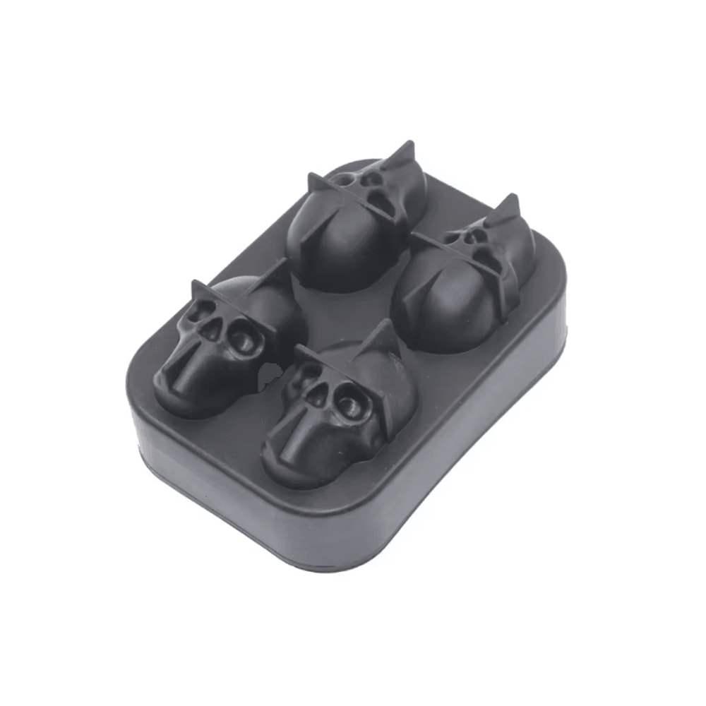 3D Skull Ice Mold Creative Silicone Whiskey Ice Mold For Cocktails Bar Party Drinks 3