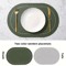 Modern Leather Table Placemats Waterproof HeatResistant Dining Placemats With NonSlip ColorBlock D 5