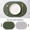 Modern Leather Table Placemats Waterproof HeatResistant Dining Placemats With NonSlip ColorBlock D 5