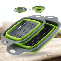 portable foldable vegetable washing basket – space-saving collapsible colander for fruit, veggies & kitchen draining