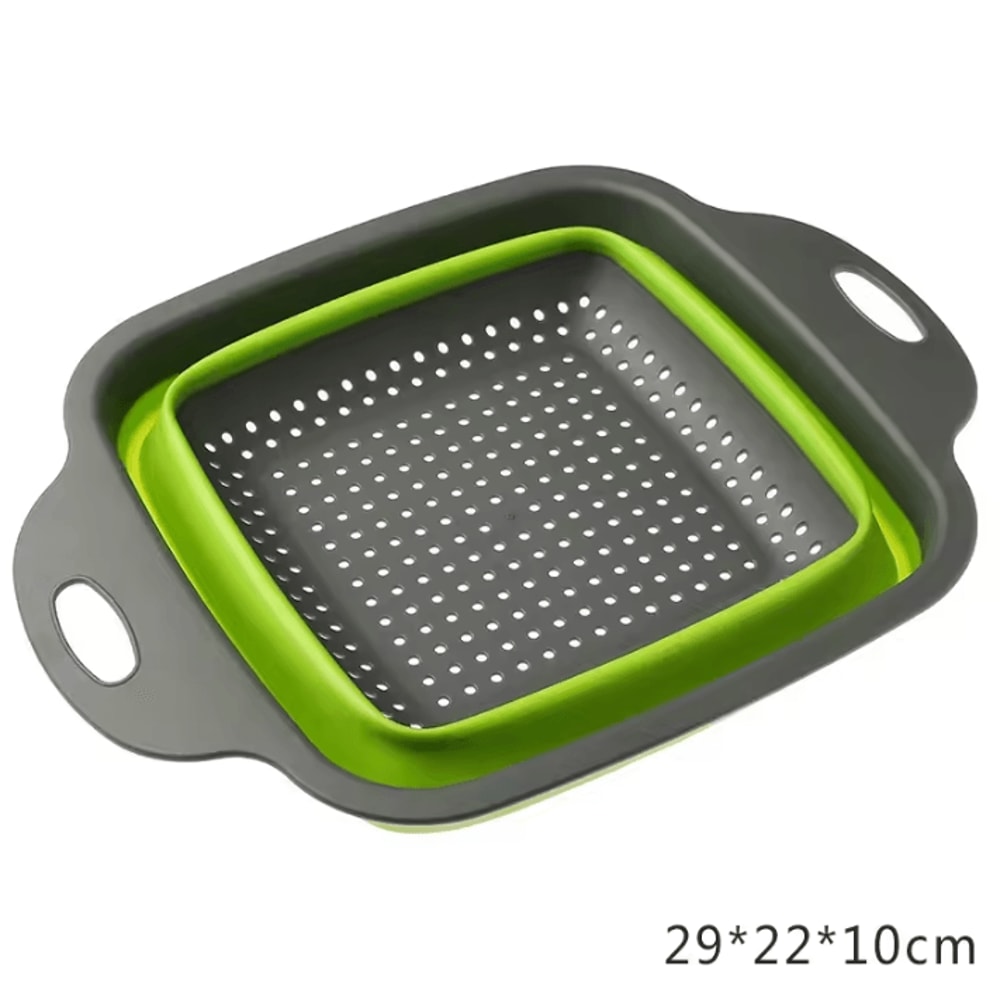 Portable Foldable Vegetable Washing Basket SpaceSaving Collapsible Colander For Fruit Veggies Kit 7