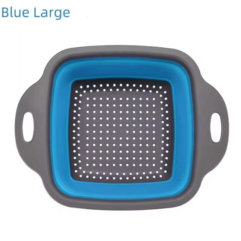 Portable Foldable Vegetable Washing Basket SpaceSaving Collapsible Colander For Fruit Veggies Kit 6