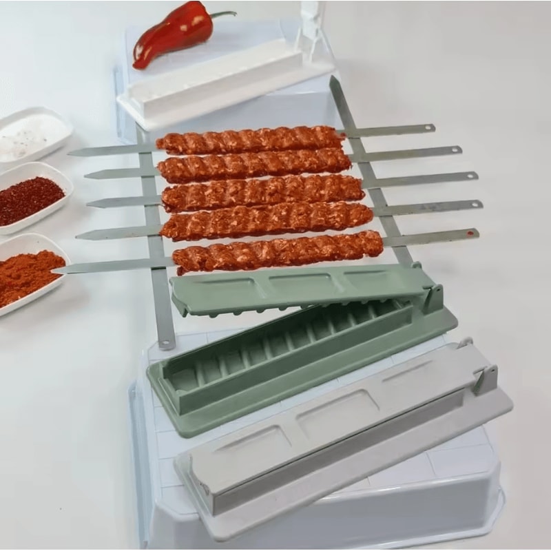 Easy BBQ Kebab Maker Press Portable BBQ Meat Skewer Machine For Perfect Homemade Kebabs 3