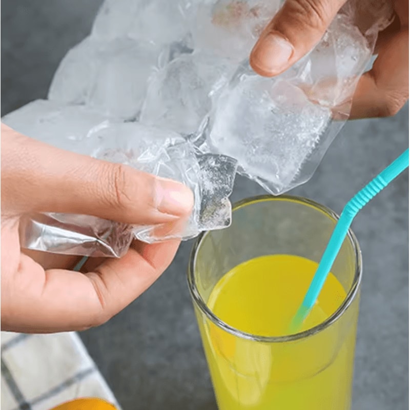 SelfSealing Disposable Ice Cube Bags SpaceSaving Freezer Ice Tray Alternative 10 Pack 2