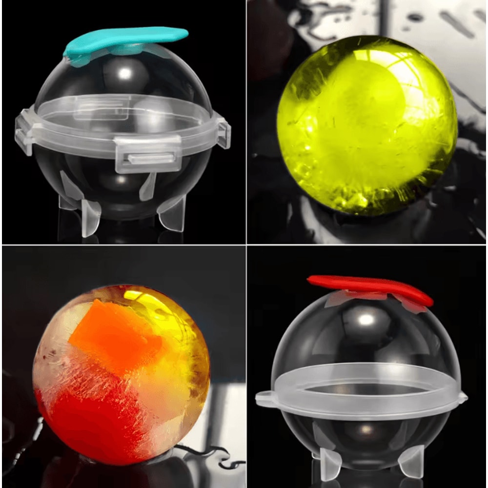 Large Ice Ball Maker Mold Round Cocktail Sphere Ice Tray For Home Bar 3