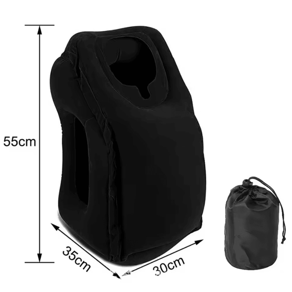 Portable Inflatable Travel Pillow Compact Airplane Neck Nap Cushion 5