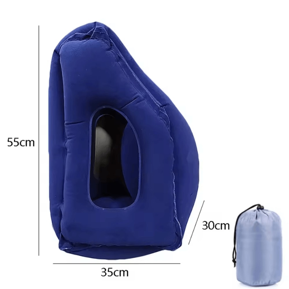 Portable Inflatable Travel Pillow Compact Airplane Neck Nap Cushion 6