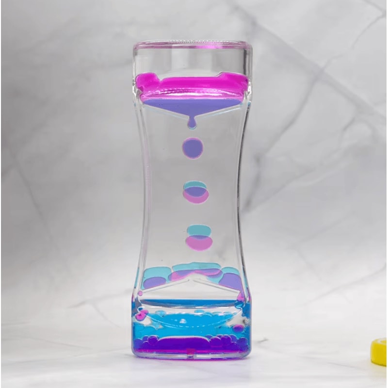 Colorful Liquid Motion Bubbler Timer Sensory Hourglass Fidget Toy For Relaxation 2