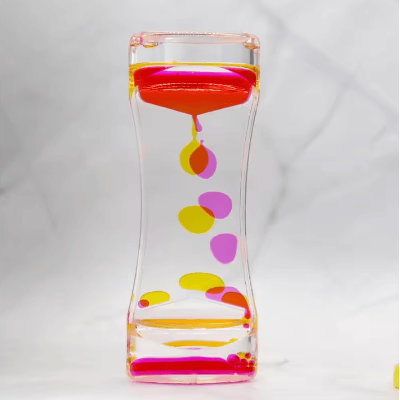 Colorful Liquid Motion Bubbler Timer Sensory Hourglass Fidget Toy For Relaxation 7