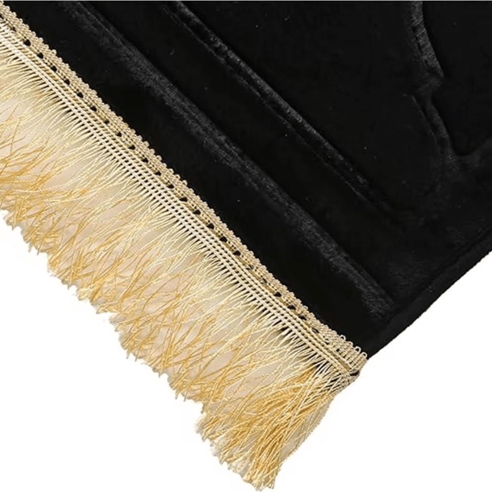 Plush Islamic Prayer Mat With Tassels Thick Flannel Muslim Salah Rug 26 By 46 In 2