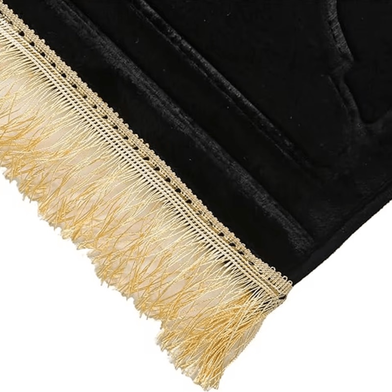 Plush Islamic Prayer Mat With Tassels Thick Flannel Muslim Salah Rug 26 By 46 In 2