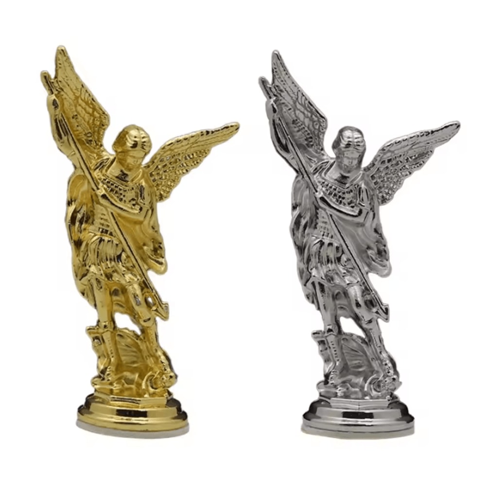 Saint Michael Archangel Statue Zinc Alloy Guardian Angel Figurine For Home Desk Decor 3