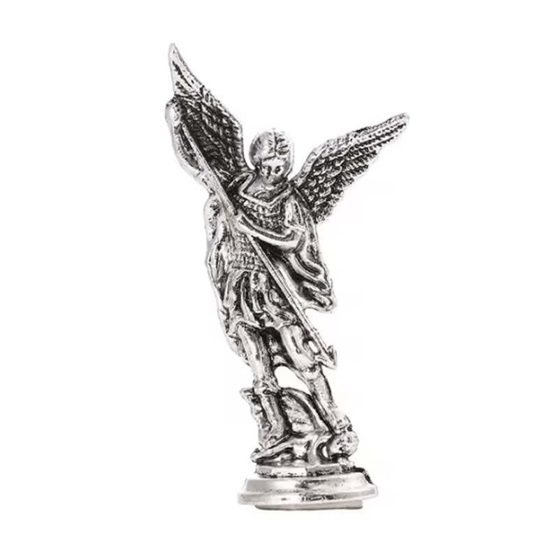 Saint Michael Archangel Statue Zinc Alloy Guardian Angel Figurine For Home Desk Decor 5