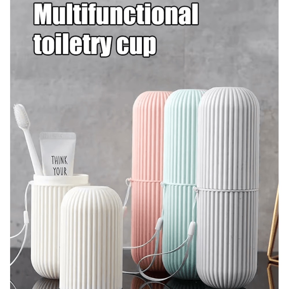 Portable Travel Toothbrush Holder Cup Toothpaste Organizer Hygienic Storage Case 2