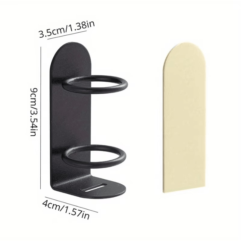 WallMounted Iron Toothbrush Holder NoDrill Bathroom Storage Rack With Drainage 4