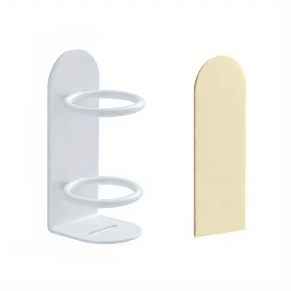 WallMounted Iron Toothbrush Holder NoDrill Bathroom Storage Rack With Drainage 5