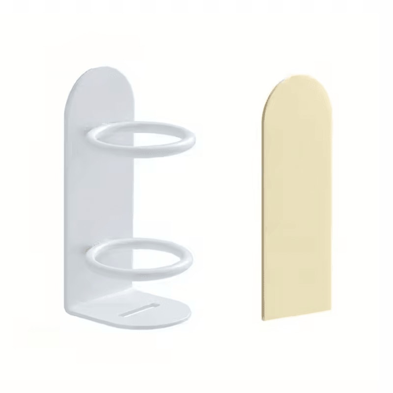 WallMounted Iron Toothbrush Holder NoDrill Bathroom Storage Rack With Drainage 5