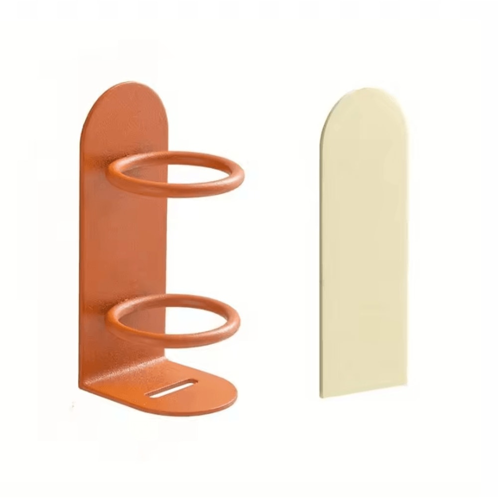 WallMounted Iron Toothbrush Holder NoDrill Bathroom Storage Rack With Drainage 6