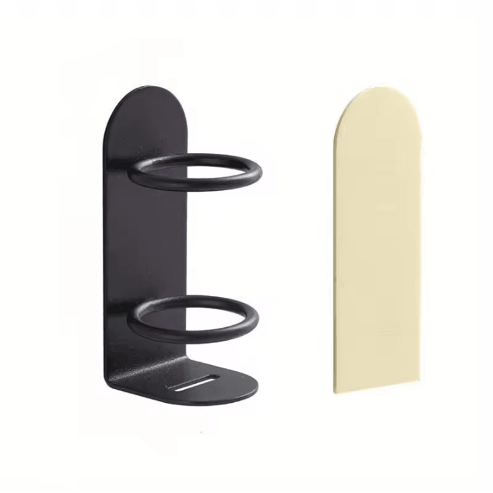 WallMounted Iron Toothbrush Holder NoDrill Bathroom Storage Rack With Drainage 7