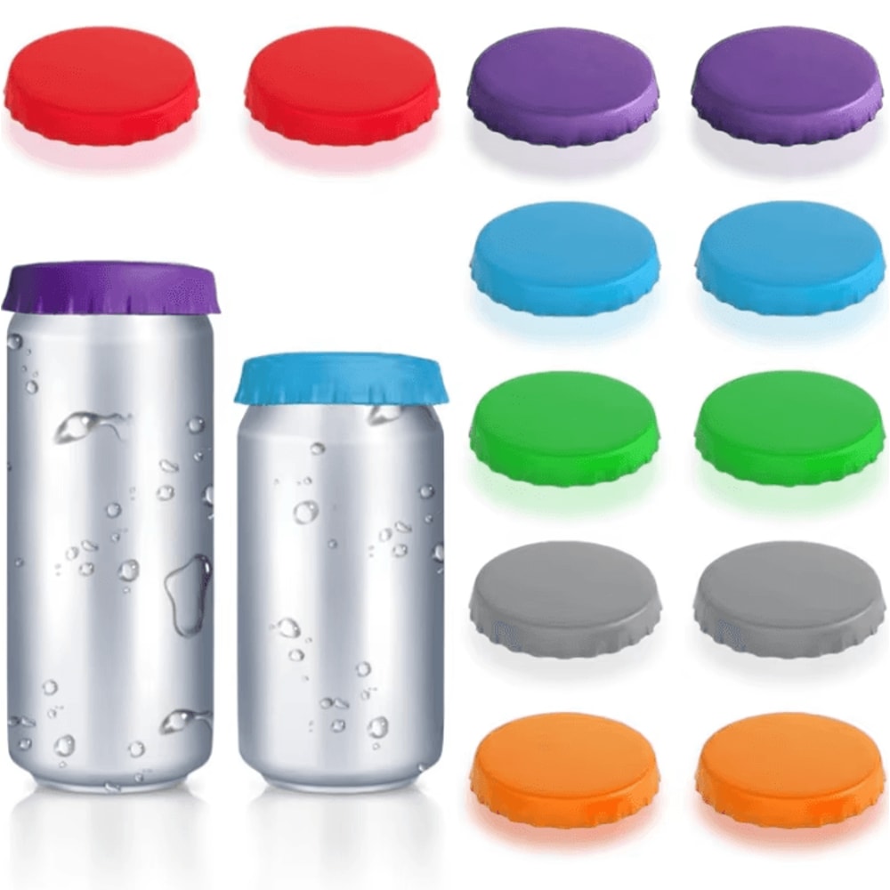 Reusable Silicone Soda Can Cap LeakProof Cola Beer Can Sealing Lid 0