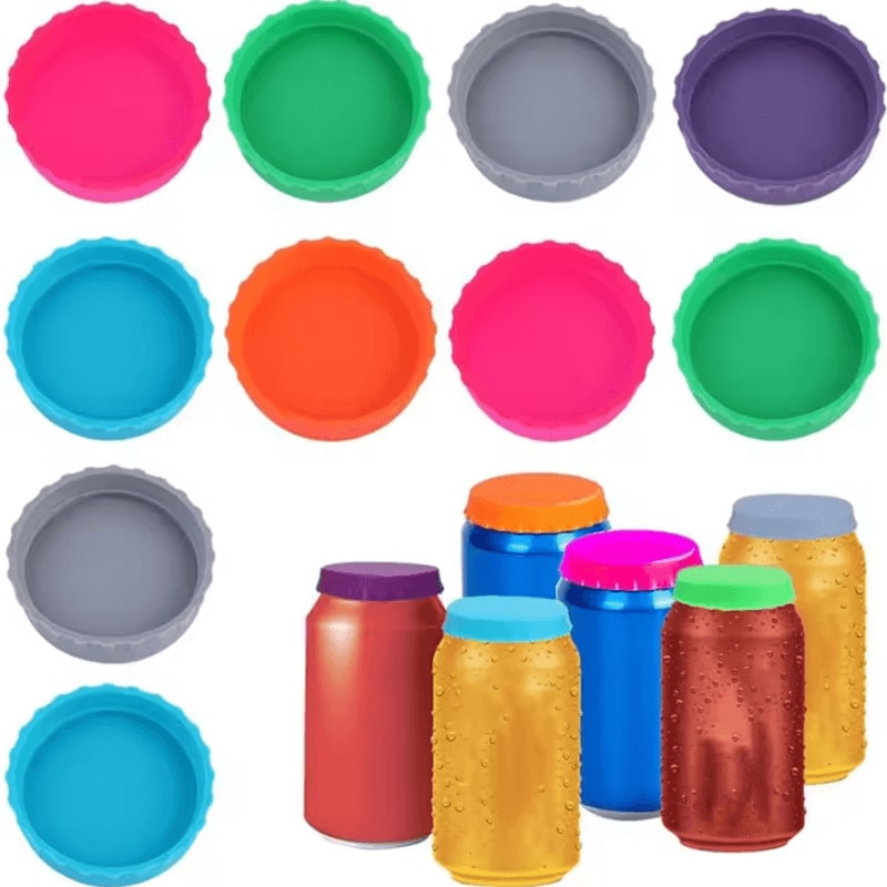 Reusable Silicone Soda Can Cap LeakProof Cola Beer Can Sealing Lid 1