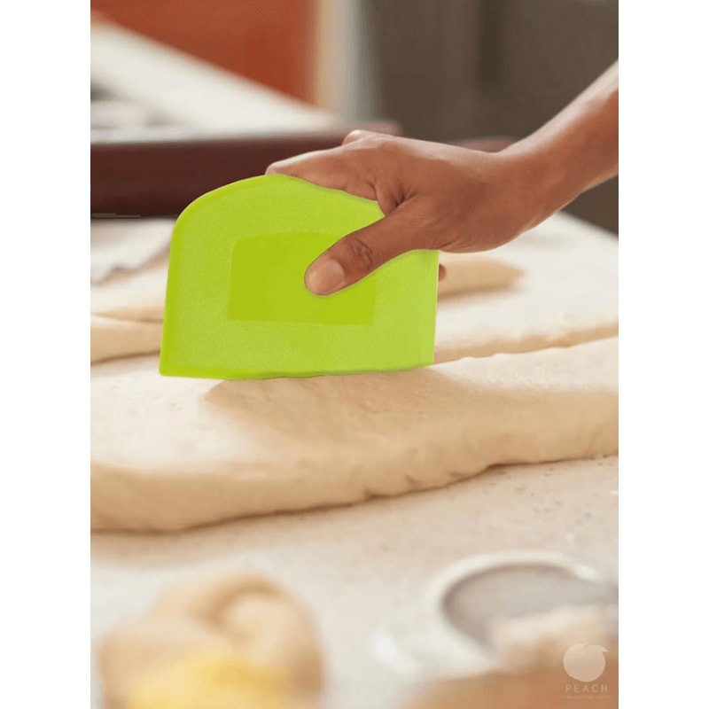 Flexible Plastic Dough Scraper Set Multipurpose Bench Scraper Dough Cutter 2PCS 1