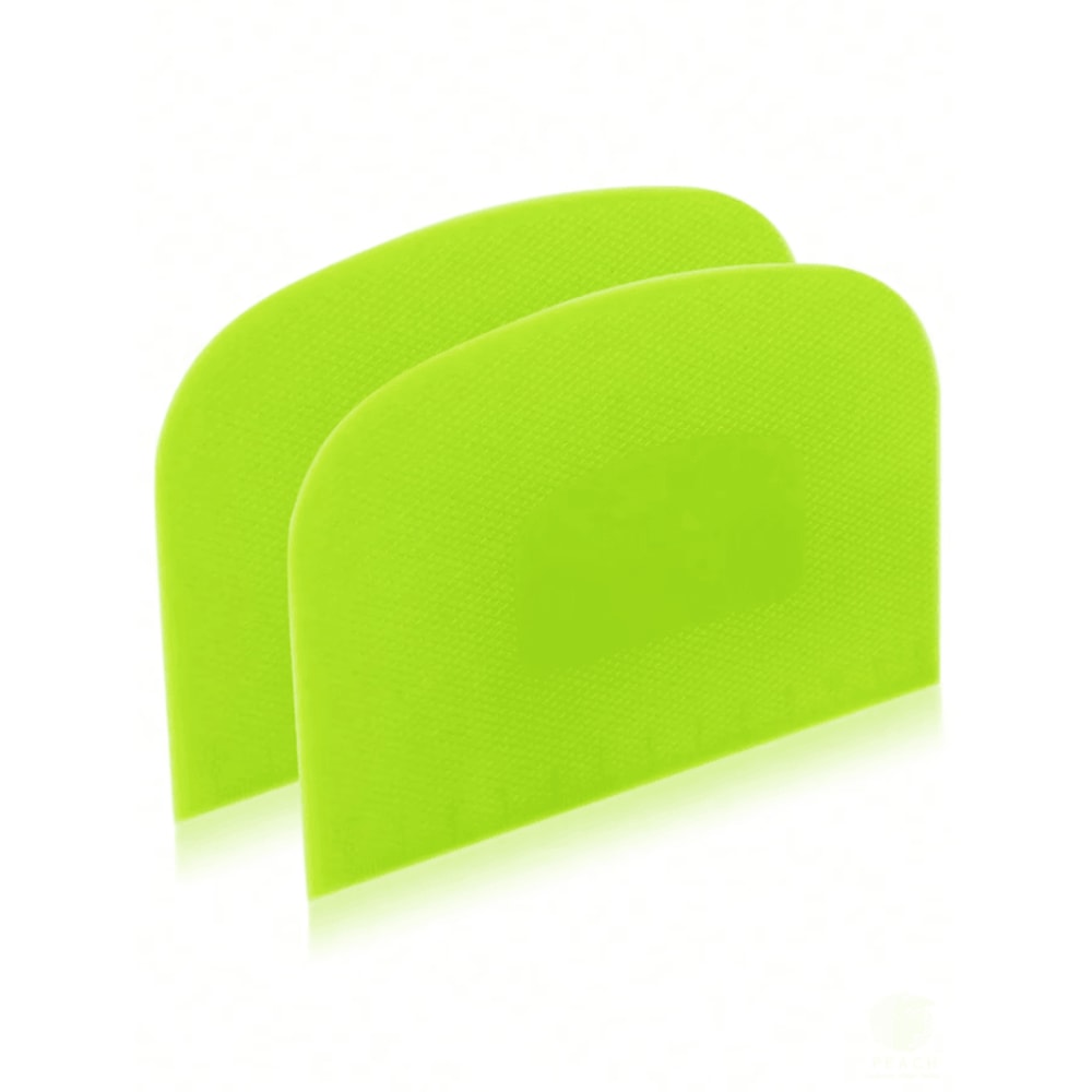 Flexible Plastic Dough Scraper Set Multipurpose Bench Scraper Dough Cutter 2PCS 4