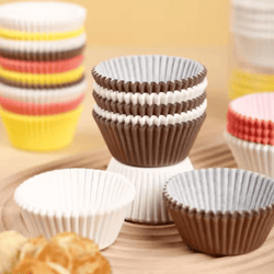 100pcs disposable muffin cups – thick heat-resistant cupcake liners & egg tart baking molds