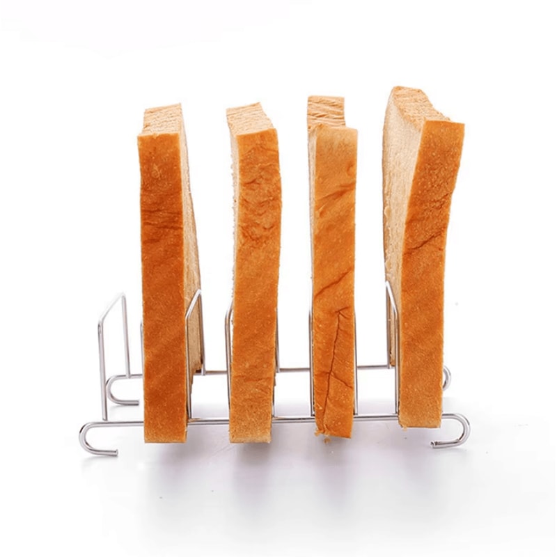 Stainless Steel Air Fryer Toast Rack MultiUse Bread Holder Cooling Rack For Even Cooking 2