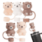 Cute Teddy Bear Silicone Straw Cover For Stanley Cup 10mm Reusable DustProof Straw Topper 2