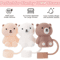 Cute Teddy Bear Silicone Straw Cover For Stanley Cup 10mm Reusable DustProof Straw Topper 1