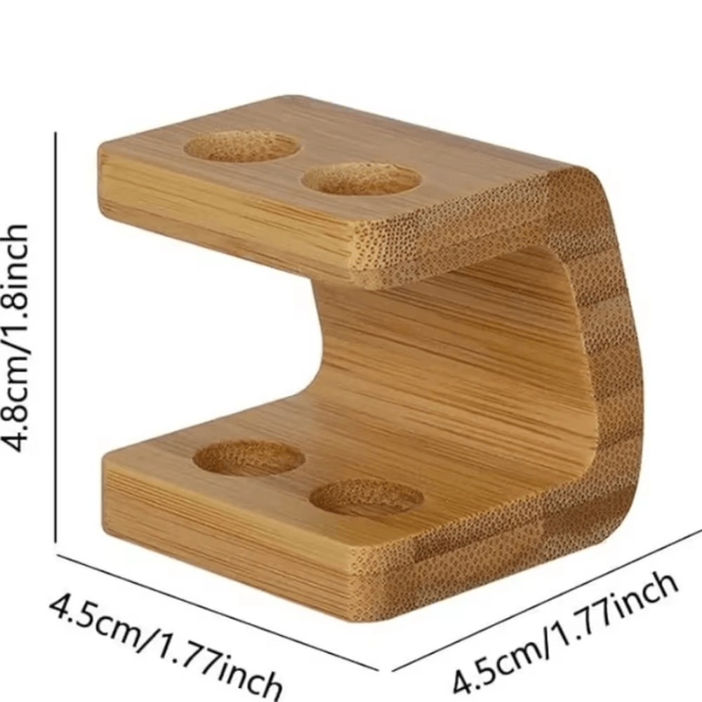 Bamboo Electric Toothbrush Holder Stand MultiSlot Bathroom Organizer For Toothpaste Brushes 3