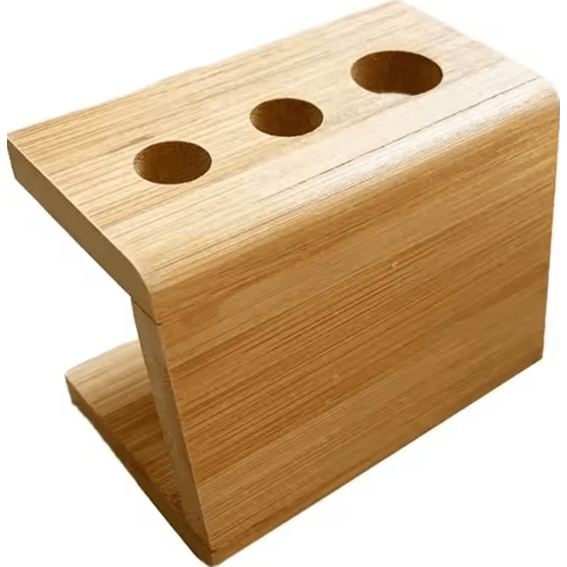 Bamboo Electric Toothbrush Holder Stand MultiSlot Bathroom Organizer For Toothpaste Brushes 4