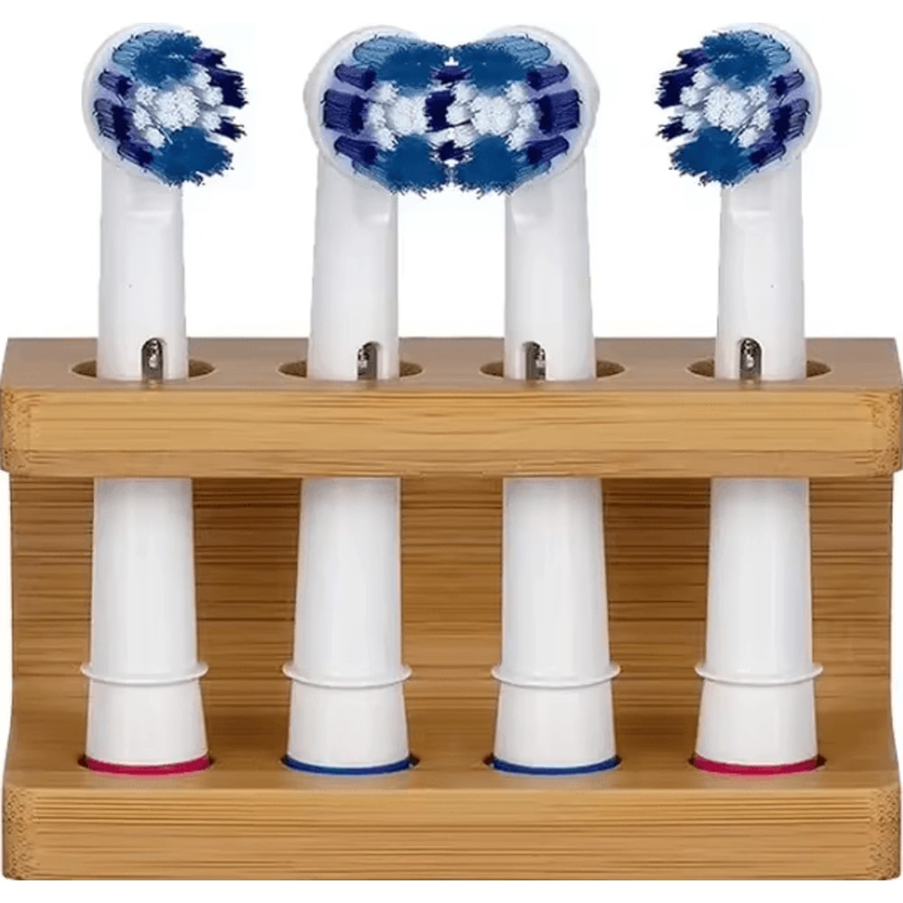 Bamboo Electric Toothbrush Holder Stand MultiSlot Bathroom Organizer For Toothpaste Brushes 5