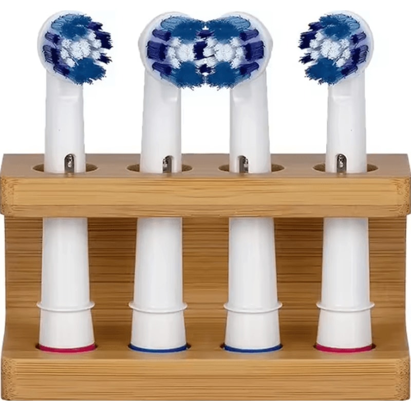 Bamboo Electric Toothbrush Holder Stand MultiSlot Bathroom Organizer For Toothpaste Brushes 5