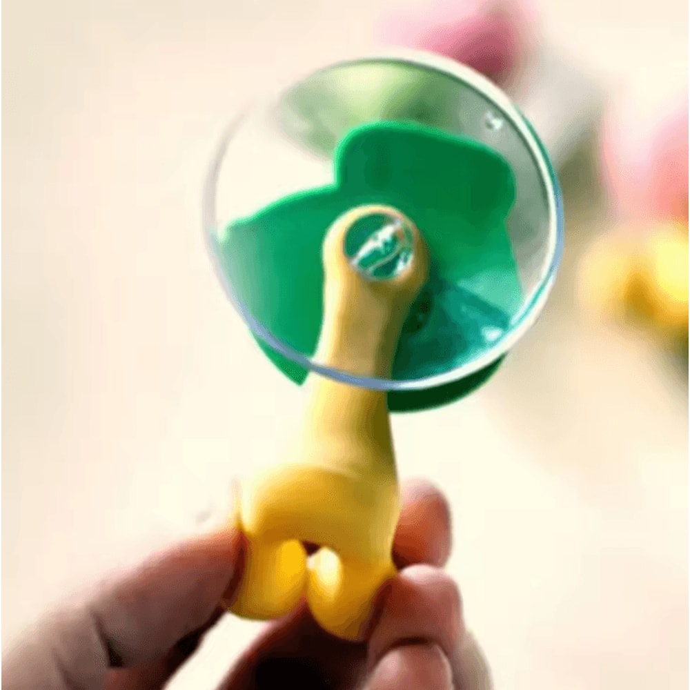 Cute Cartoon Animal Toothbrush Holder With Suction Kids WallMounted Toothbrush Toothpaste Organiz 3