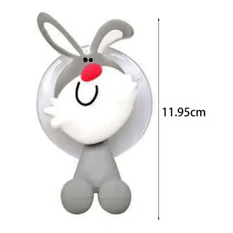 Cute Cartoon Animal Toothbrush Holder With Suction Kids WallMounted Toothbrush Toothpaste Organiz 5