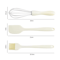 3Piece NonStick Silicone Spatula Pastry Brush Set HeatResistant Baking Scraper Tools 4