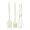 3Piece NonStick Silicone Spatula Pastry Brush Set HeatResistant Baking Scraper Tools 6