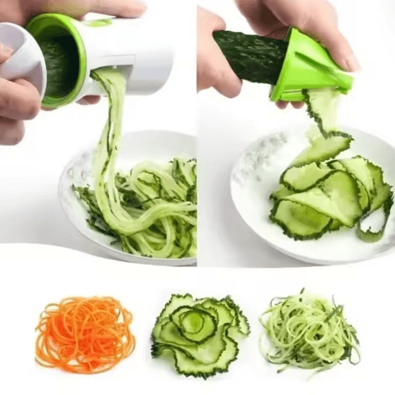 HeavyDuty Vegetable Spiralizer Zucchini Noodle Maker Manual Spiral Slicer For Healthy Cooking 4
