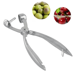 heavy-duty aluminum cherry pitter tool – easy press cherry & olive seed remover