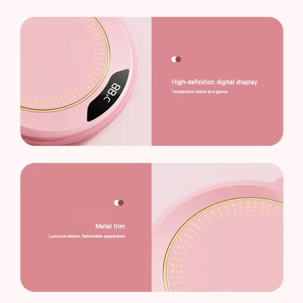 USB Coffee Mug Warmer Coaster 3Level Temperature Control 55C Electric Cup Heating Pad 4