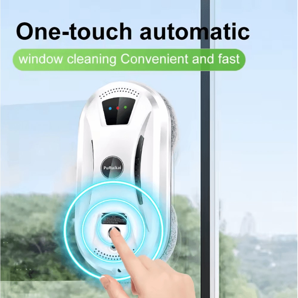 UltraThin Smart Window Cleaning Robot Automatic Glass Cleaner With Remote Control Strong Suction 0