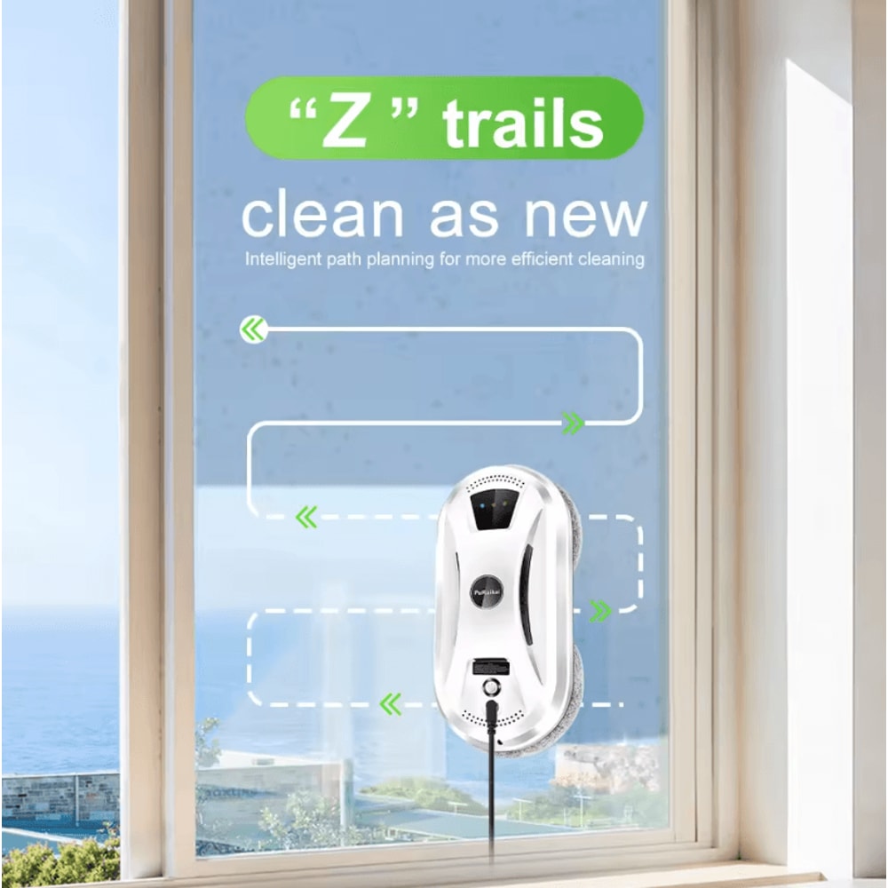 UltraThin Smart Window Cleaning Robot Automatic Glass Cleaner With Remote Control Strong Suction 2