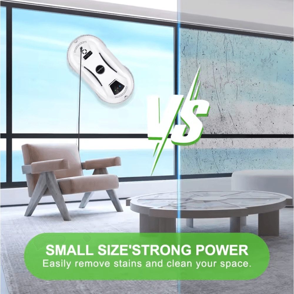 UltraThin Smart Window Cleaning Robot Automatic Glass Cleaner With Remote Control Strong Suction 3