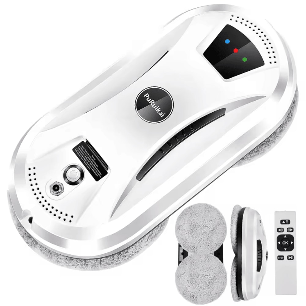 UltraThin Smart Window Cleaning Robot Automatic Glass Cleaner With Remote Control Strong Suction 5