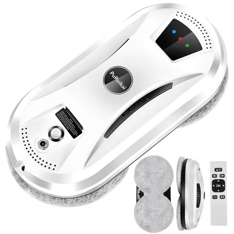 UltraThin Smart Window Cleaning Robot Automatic Glass Cleaner With Remote Control Strong Suction 5