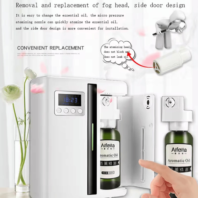 Wall Mounted Aroma Diffuser 160ML HotelGrade Scent Machine With Fan For Large Area Fragrance 1